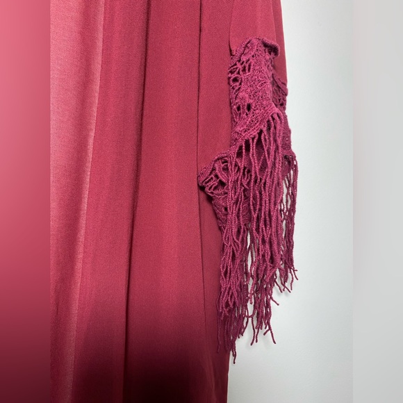 Cardigan Cover Up Large Burgundy - Picture 5 of 14